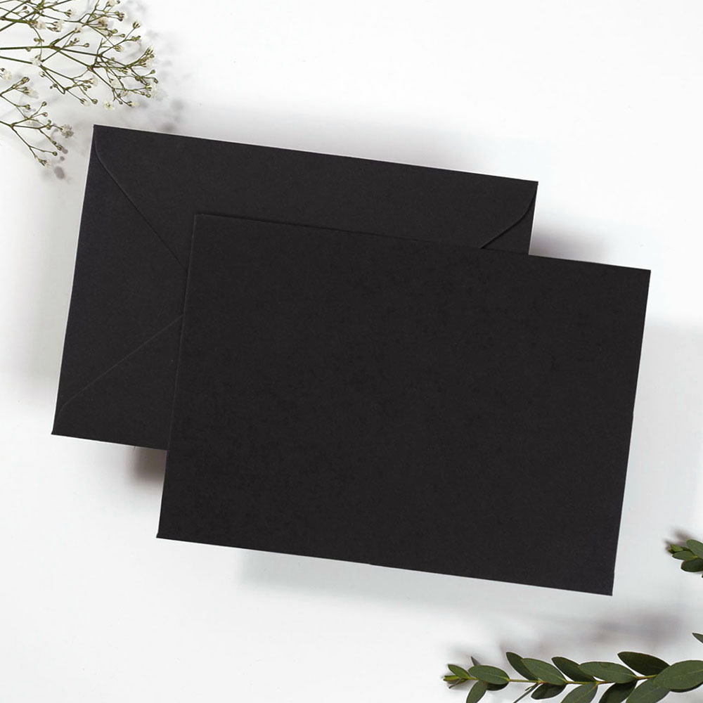 Black Envelopes C7, C6, 5x7", C5 DIY